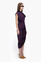 Draped Oblique Dress