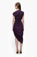 Draped Oblique Dress