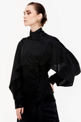 Satin Cape Jacket