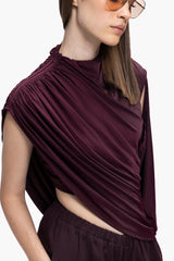 Oblique Cowl Top