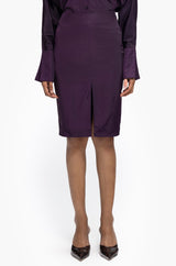 Slitted Pencil Skirt