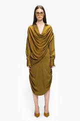 Asymmetric Cowl Dress