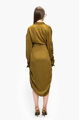 Asymmetric Cowl Dress