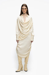 Asymmetric Cowl Dress