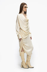 Asymmetric Cowl Dress