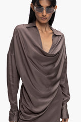 Asymmetric Cowl Dress