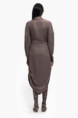 Asymmetric Cowl Dress