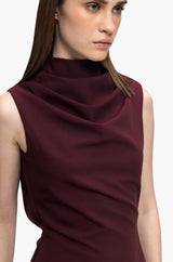 Draped Column Dress