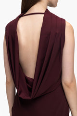 Draped Column Dress