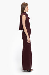 Draped Column Dress