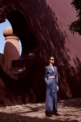 Pinstripe Column Skirt