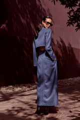 Pinstripe Column Skirt