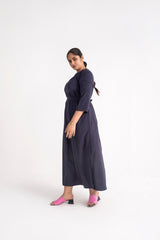 Belted Maxi Dress - Dress - Qua
