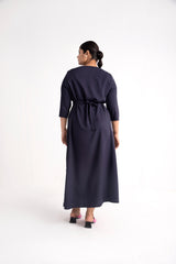 Belted Maxi Dress - Dress - Qua