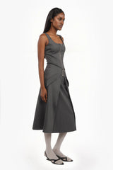 Panelled Midi Skirt