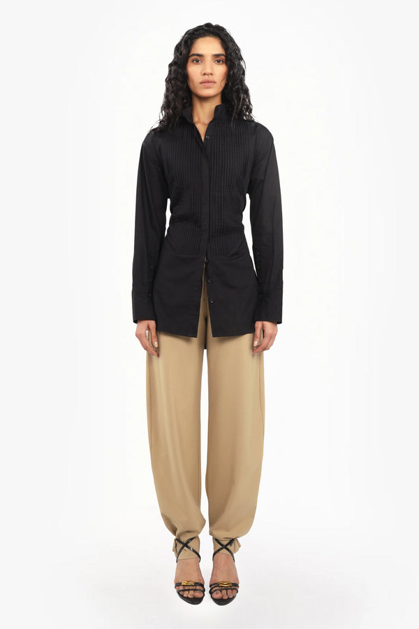 Pintucked Adjustable Shirt