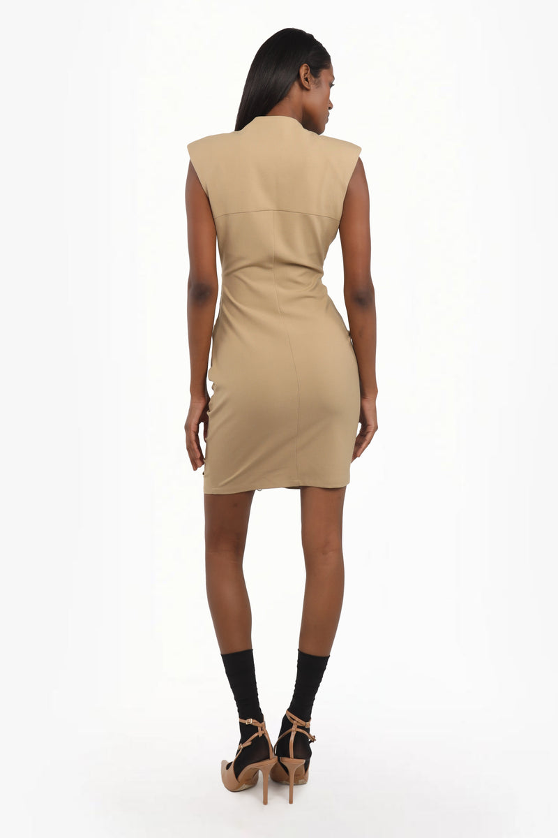 pleated zip up dress Buigttklop Zip up Dresses for Women 2026 Short Sleeve Casual Mini Dresses Lapel A-Line Pleated Summer Dress with Pockets, Women's, Size: Medium(6),