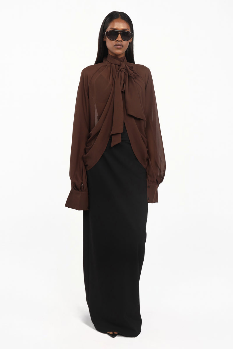 Draped Chiffon Blouse