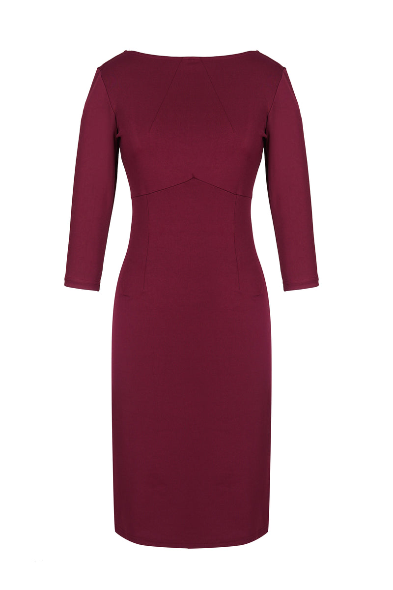 Scoop-Back Tailored Dress