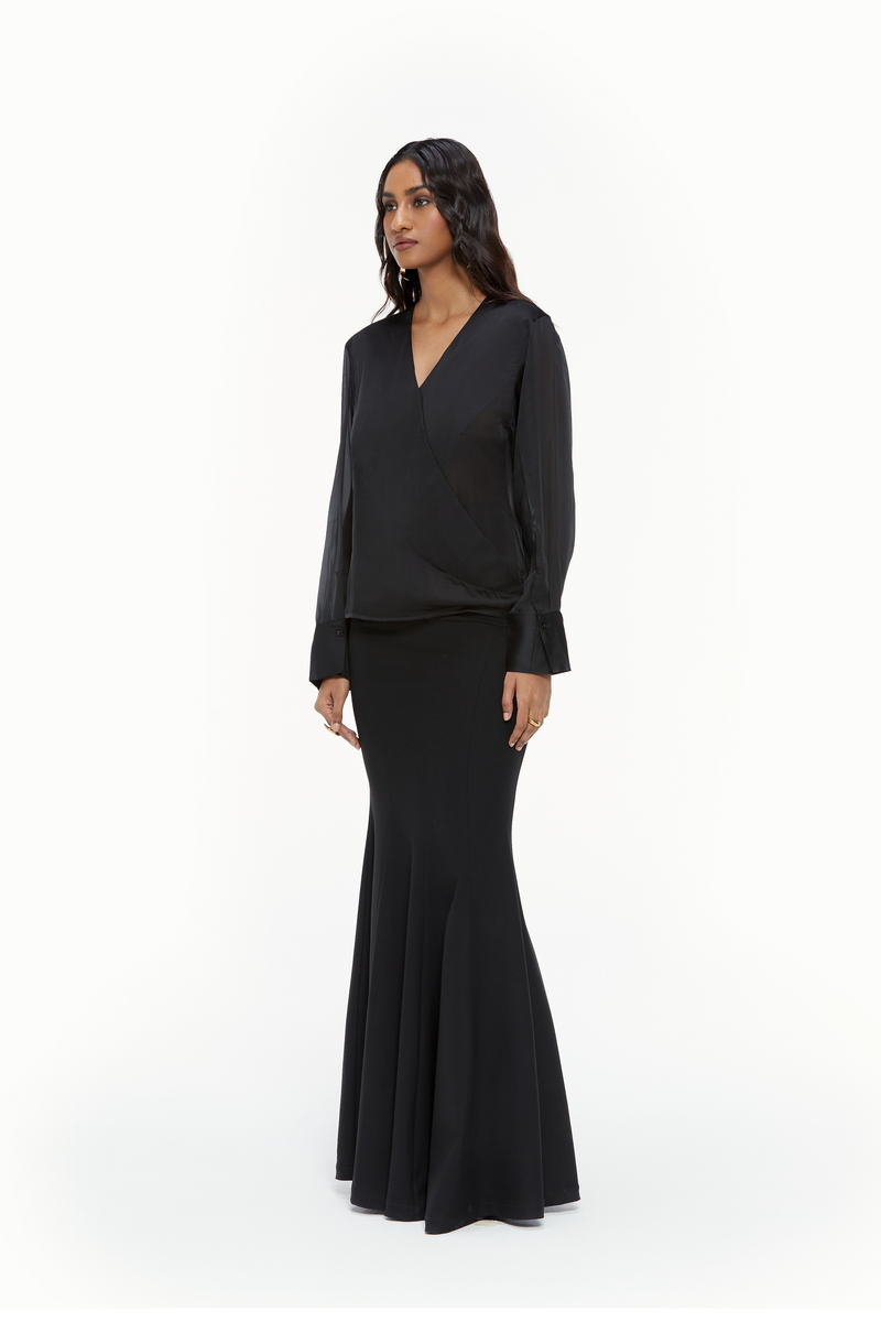 Faux Wrap Blouse