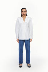 Notch Collar Trench Shirt