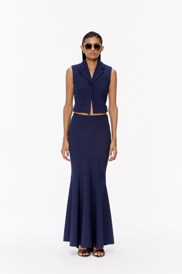 Fluted Maxi Skirt