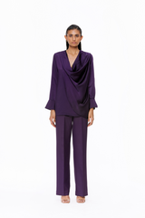 Draped Satin Set