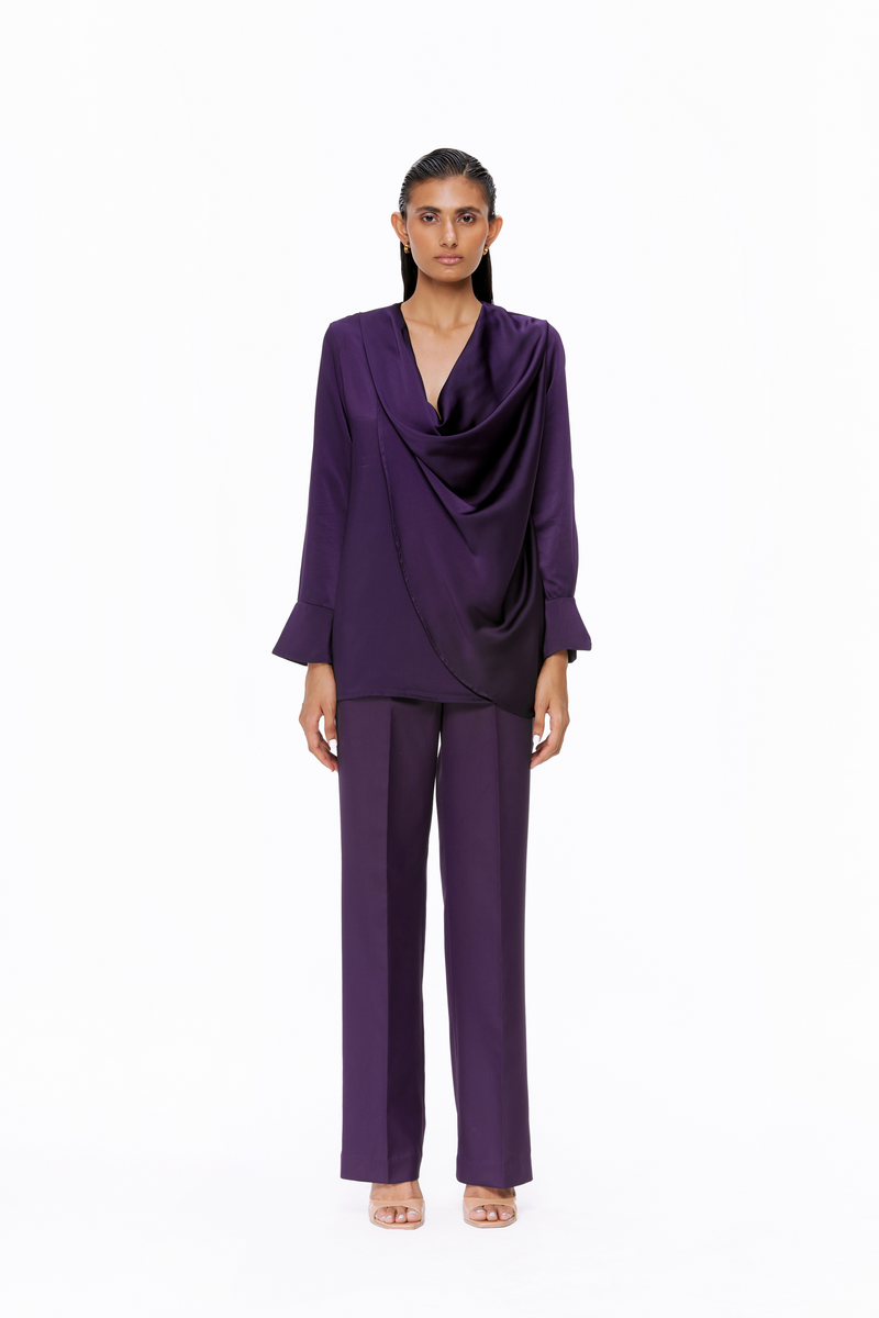 Draped Satin Set
