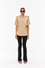Deconstructed Trench Shirt