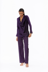Draped Satin Set