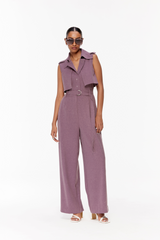 Belted Trench Jumpsuit