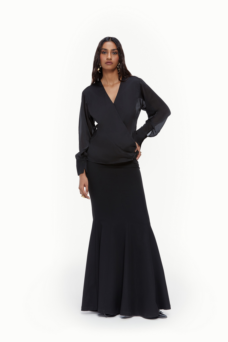 Faux Wrap Blouse