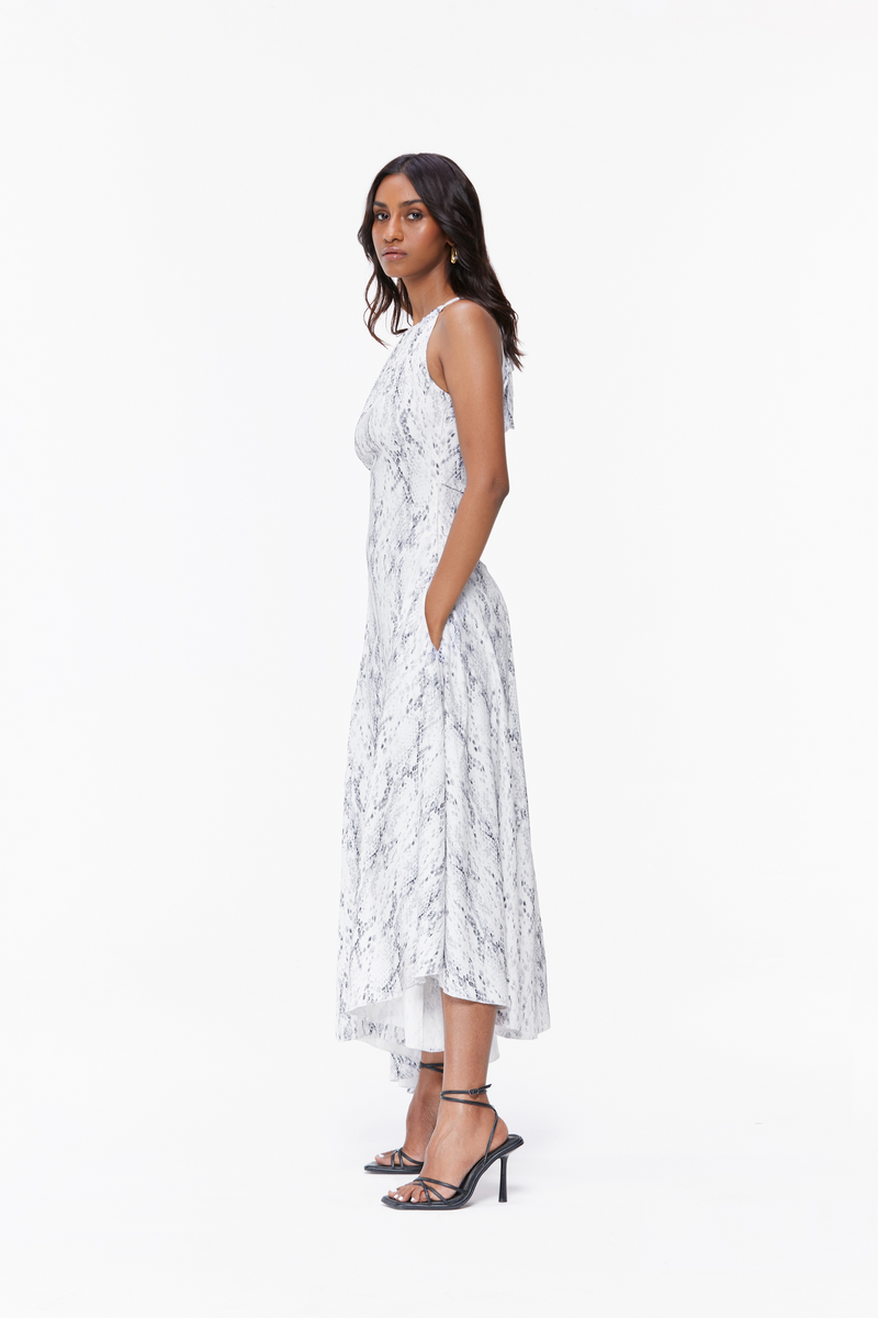 Asymmetrical Snake Dress