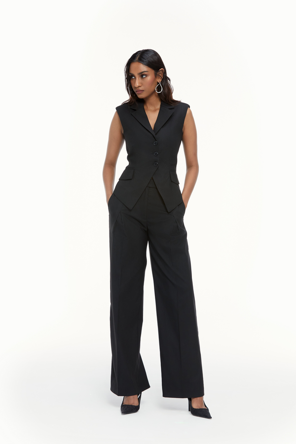 High Waisted Tailored Trousers