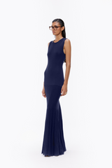 Flared Maxi Knit Dress