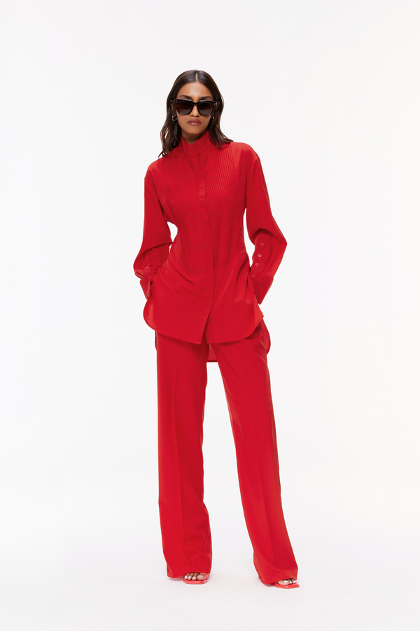 Pintucked Adjustable Shirt
