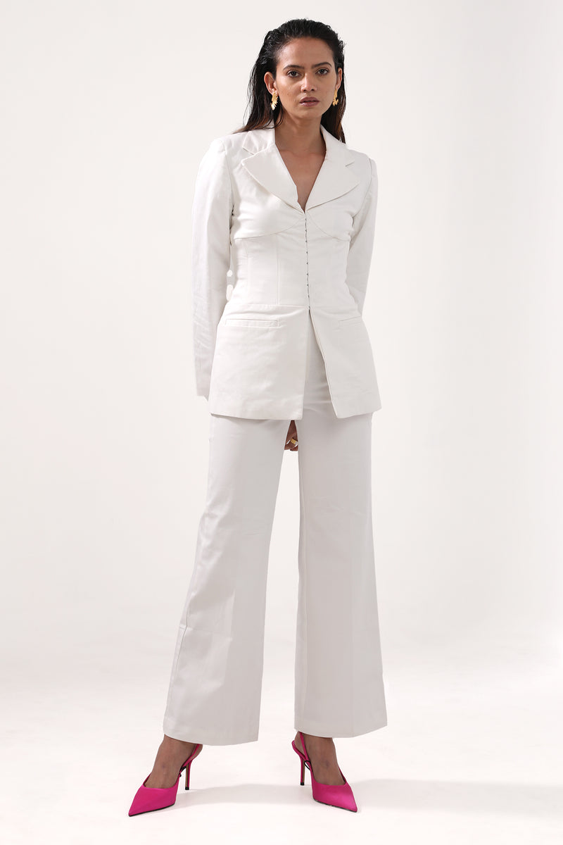 Women Solid Elasticated BeltDetail Flared Trousers  Solid