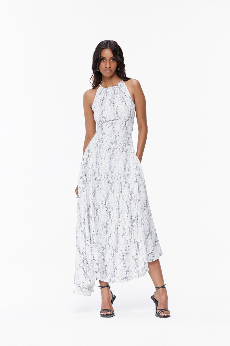 Asymmetrical Snake Dress