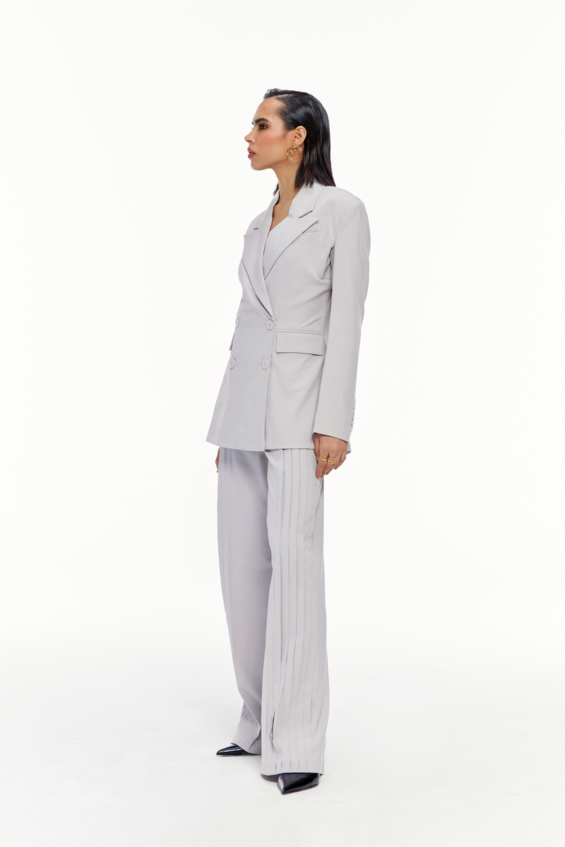 Sculpted Double-Breasted Suit