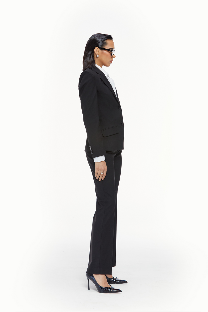 Notch Collar Single-Breasted Suit