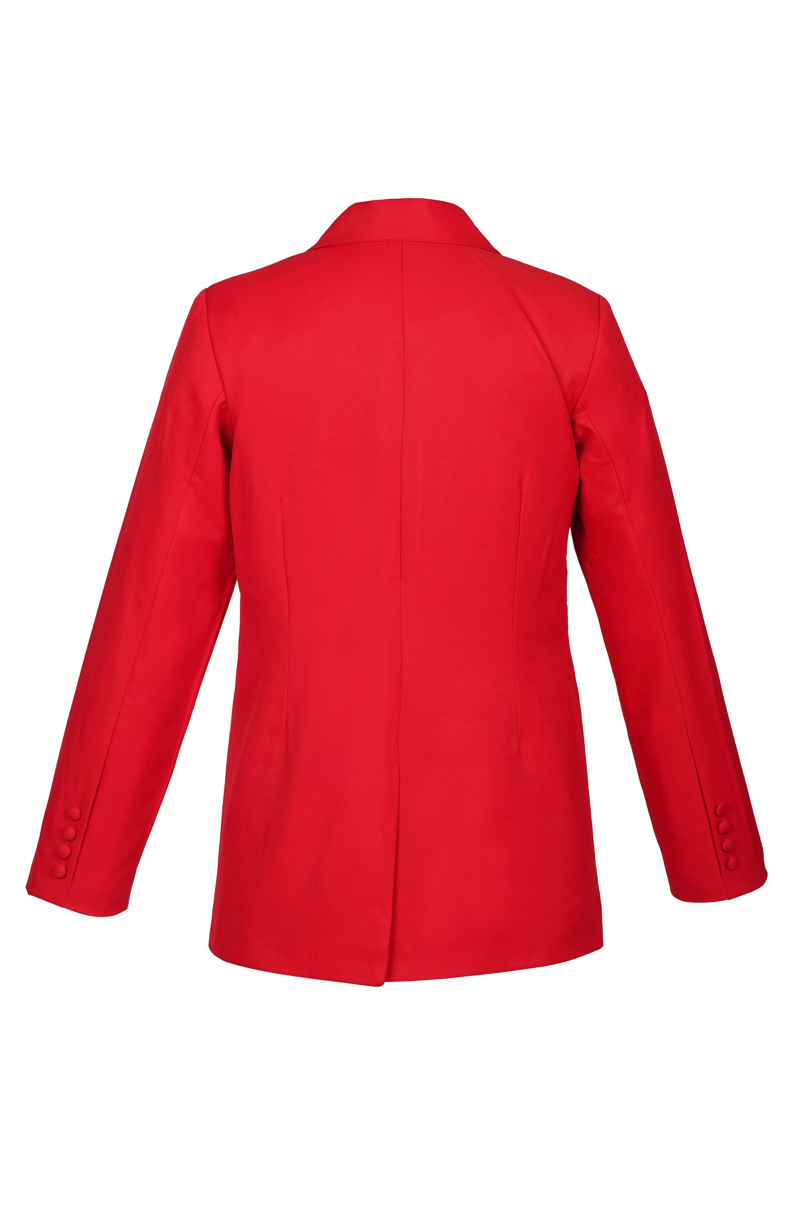 Soft Tailored Red Blazer – Qua
