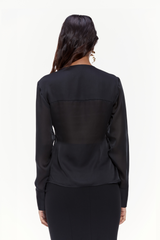 Faux Wrap Blouse