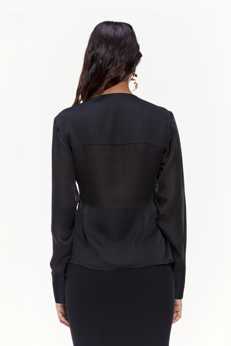 Faux Wrap Blouse