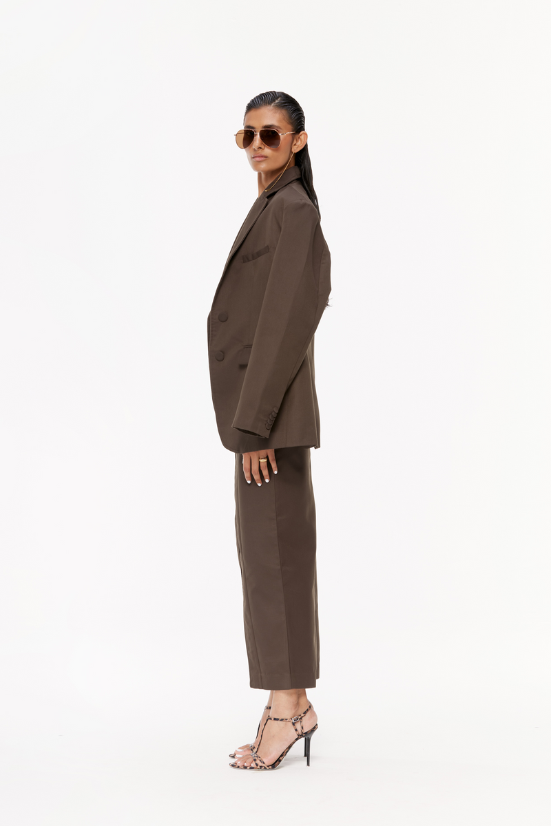 Zip-Up Skirt Suit