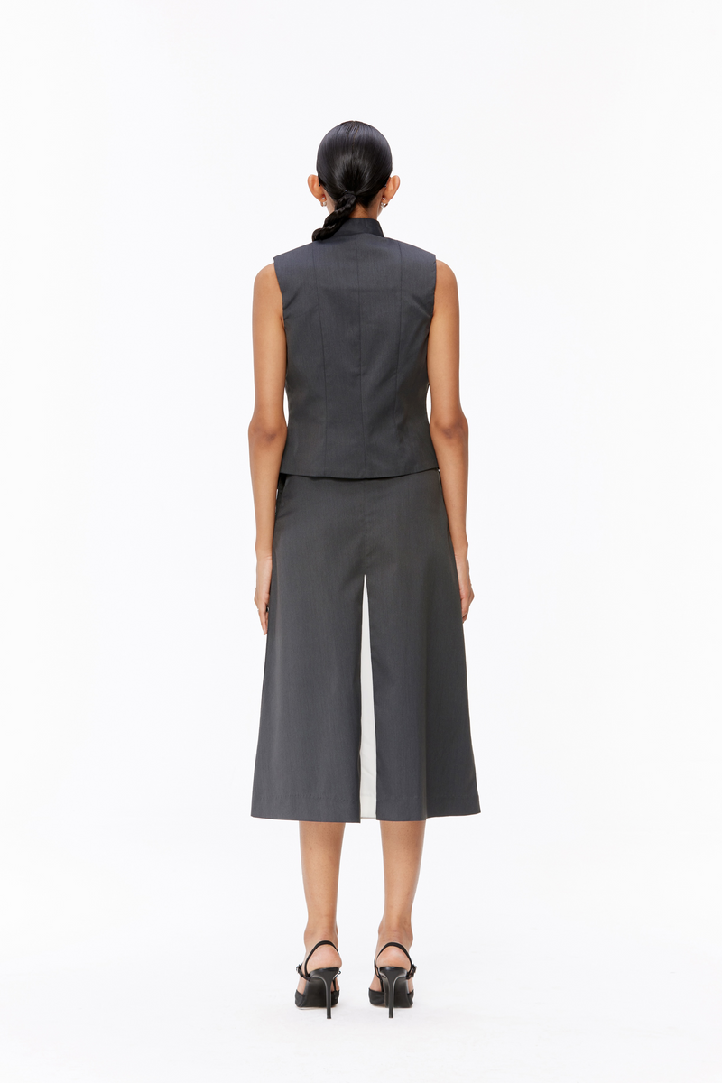 Contrast Panel Skirt Set