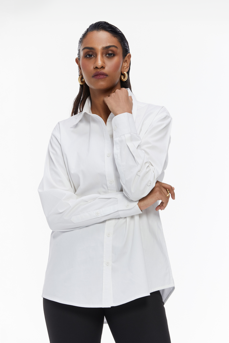 Button Qua Crisp White Classic Button-Down Shirt – Qua
