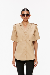 Deconstructed Trench Shirt