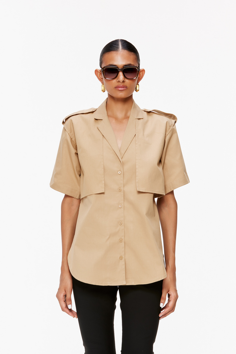 Deconstructed Trench Shirt