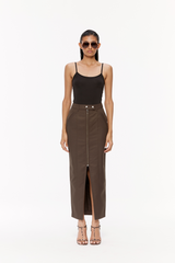 Zip-Up Tailored Skirt