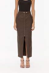 Zip-Up Tailored Skirt